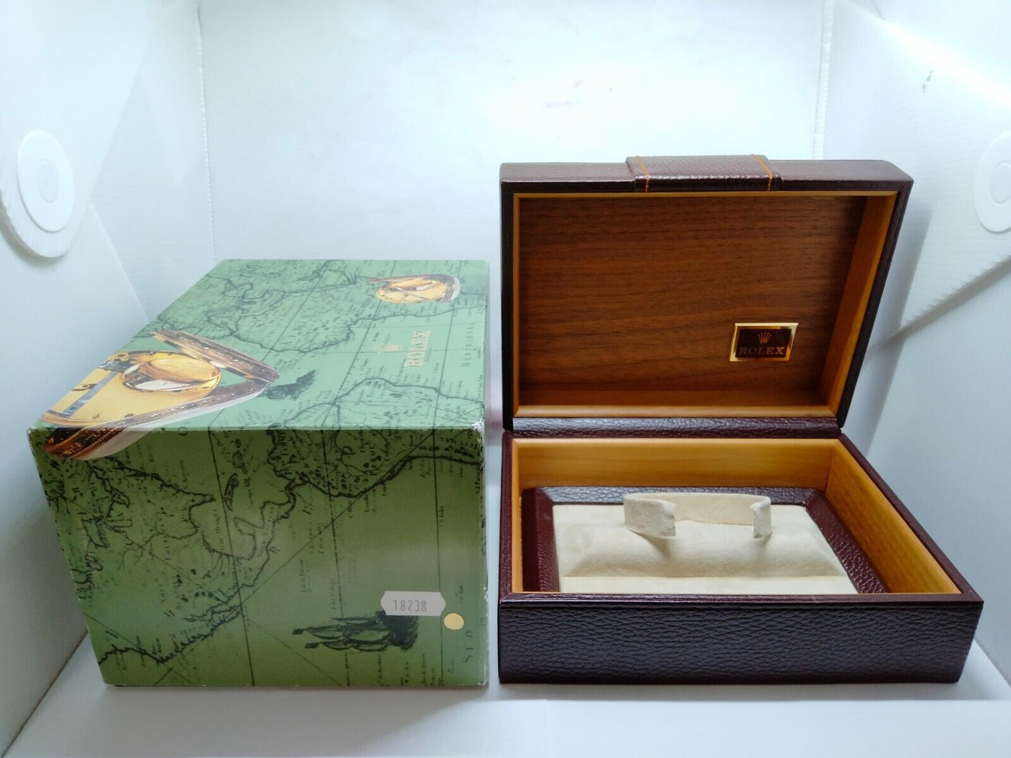 VINTAGE GENUINE ROLEX 18238 Day-Date watch box case 71.00.02 wood 230625010yS