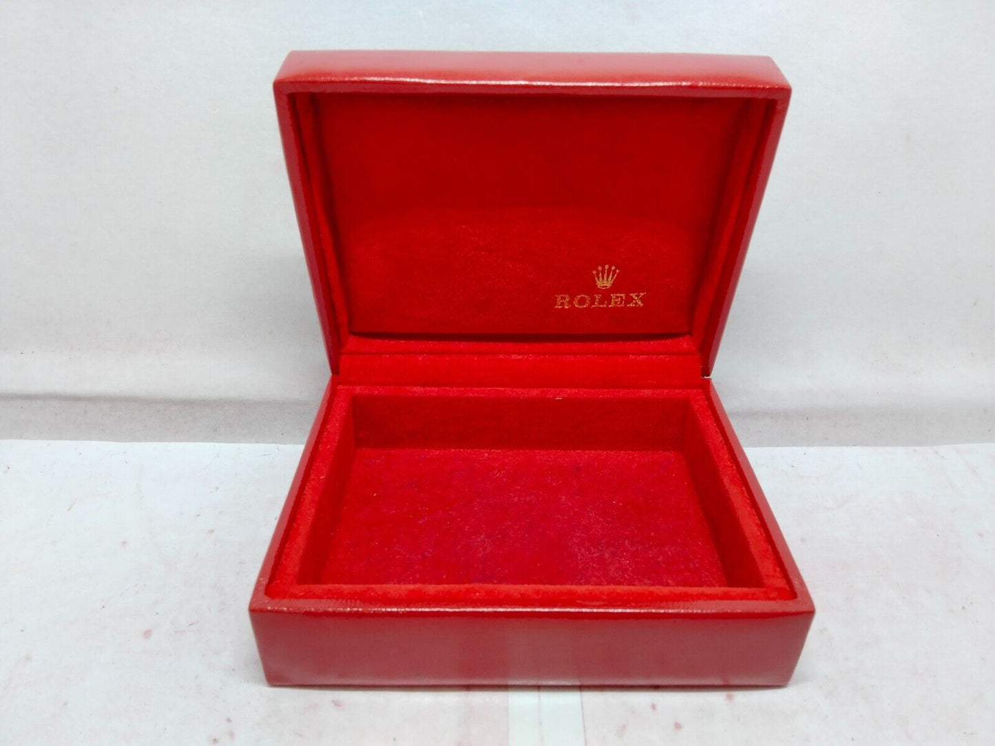 VINTAGE GENUINE ROLEX Red Watch Box Case 14.00.02 no inner wood  231029001yS