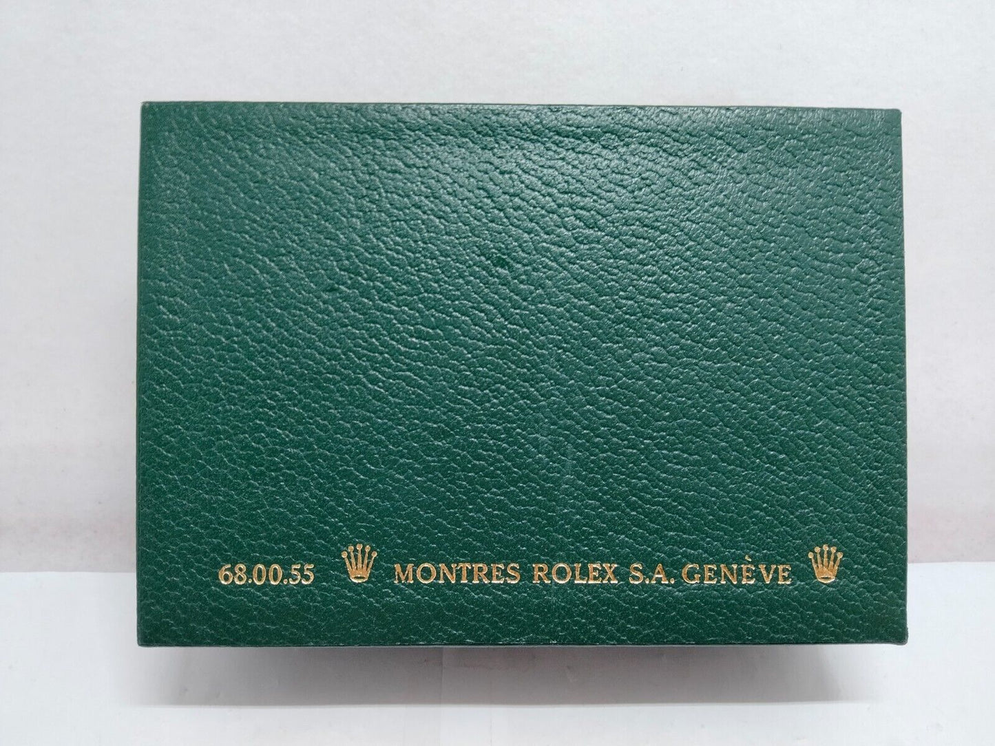 VINTAGE GENUINE ROLEX watch box case 68.00.55 Green wood leather 1223004y1S