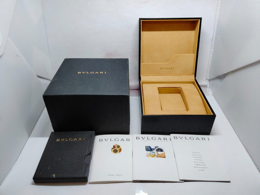 VINTAGE GENUINE BVLGARI watch box case booklet warranty guarantee 230902016yS