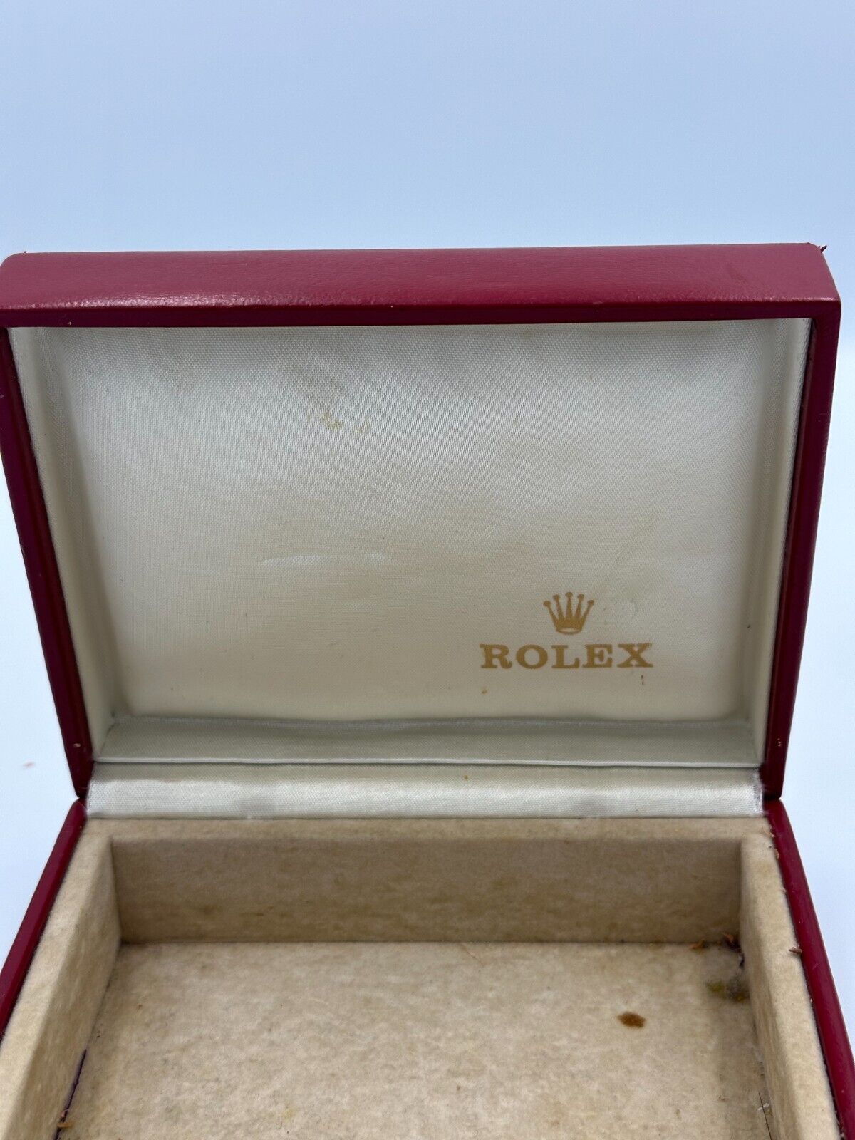 VINTAGE GENUINE ROLEX watch box case red 14.00.02 wood no inner 240114008yA