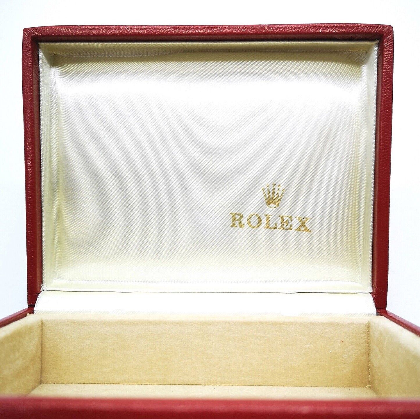 VINTAGE GENUINE ROLEX watch box case 14.00.02 13cm 10cm Red cushion 0516008y1