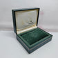 VINTAGE GENUINE ROLEX Green watch box case 11.00.71 wood leather 230625003yS