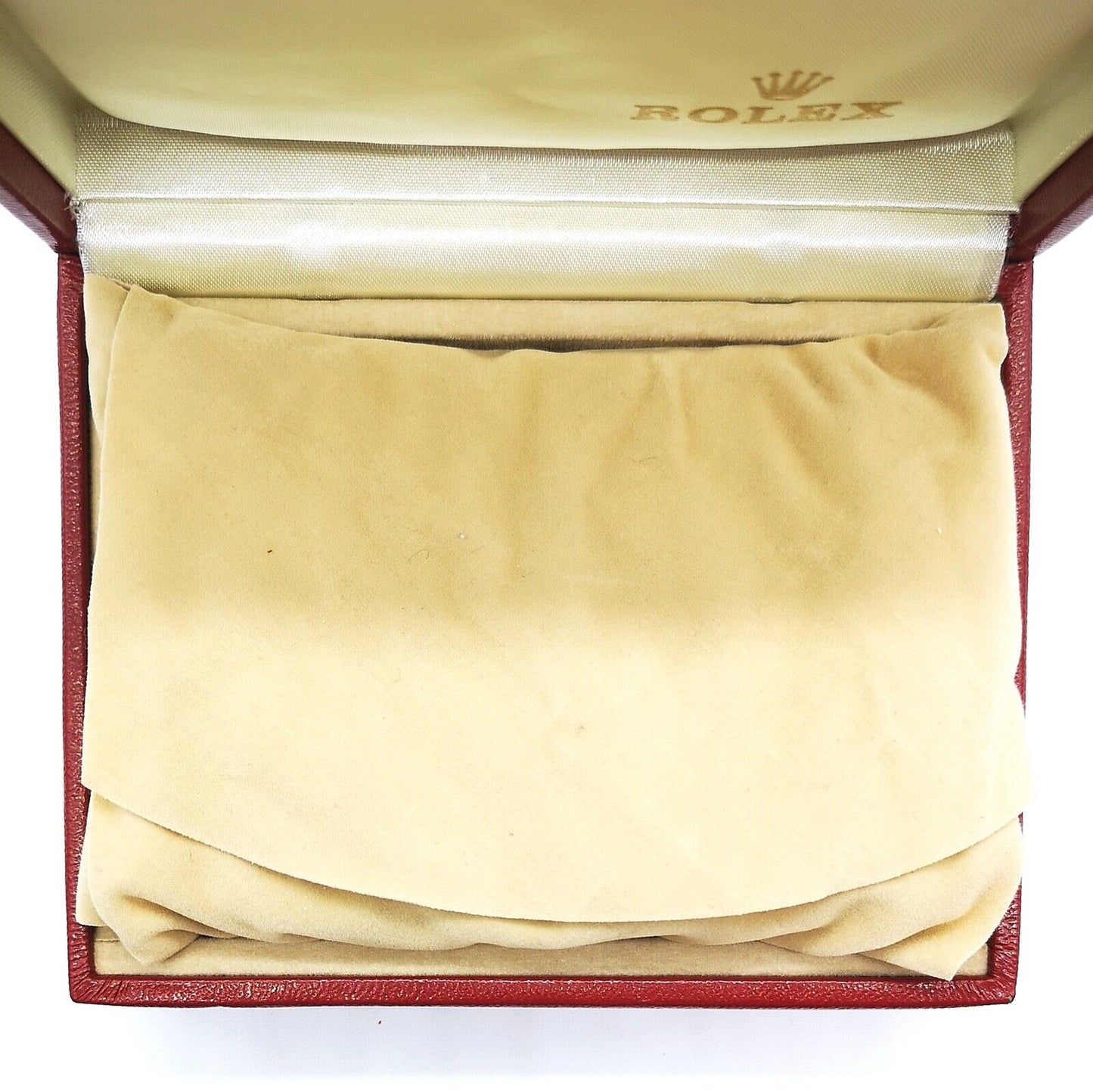 VINTAGE GENUINE ROLEX watch box case 14.00.02 13cm 10cm Red cushion 0516008y1