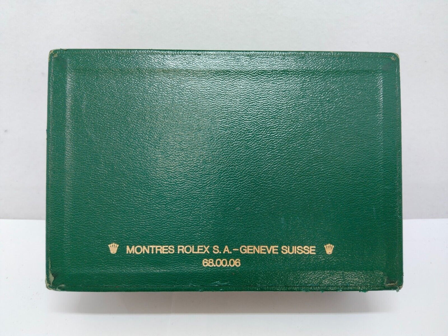 VINTAGE GENUINE ROLEX watch box case 68.00.06 no inner cushion green 0708002y1S