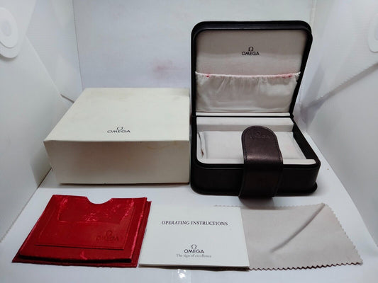 VINTAGE GENUINE OMEGA Speedmaster Seamaster watch case box booklet 230626005yS