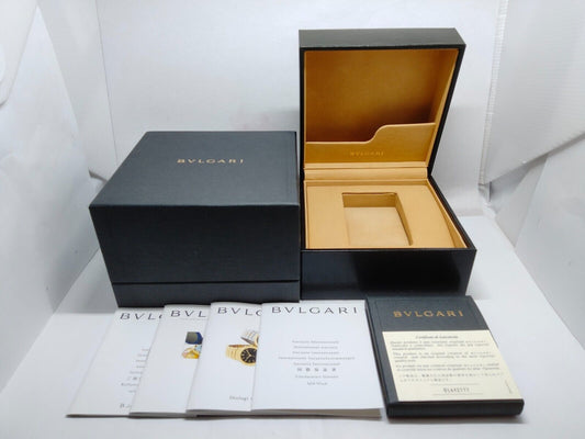 VINTAGE GENUINE BVLGARI watch box case booklet guarantee warranty 230524002yS