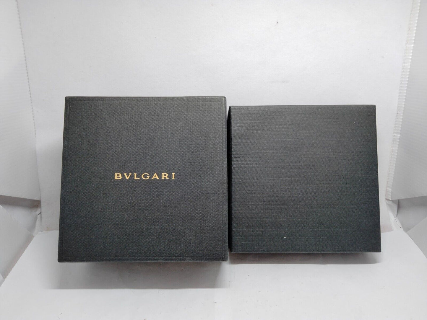 VINTAGE GENUINE BVLGARI watch box case Black wood leather 230605003y2S