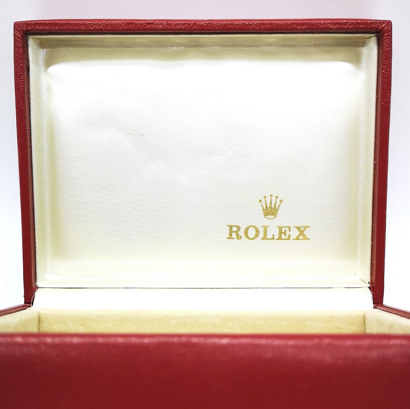 VINTAGE GENUINE ROLEX watch box case 14.00.02 13cm 10cm leather 0429007e1