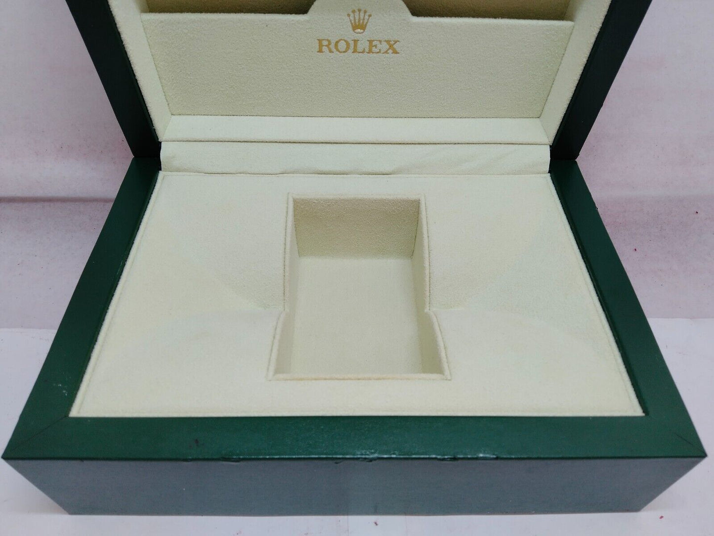 VINTAGE GENUINE ROLEX Green watch box case 31.00.04 wave no inner 231107014y2S