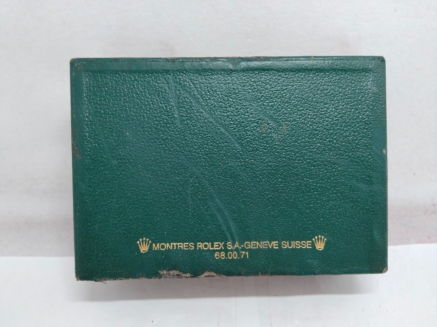 VINTAGE GENUINE ROLEX Green watch box case 68.00.71 no inner wood 230610001y2S