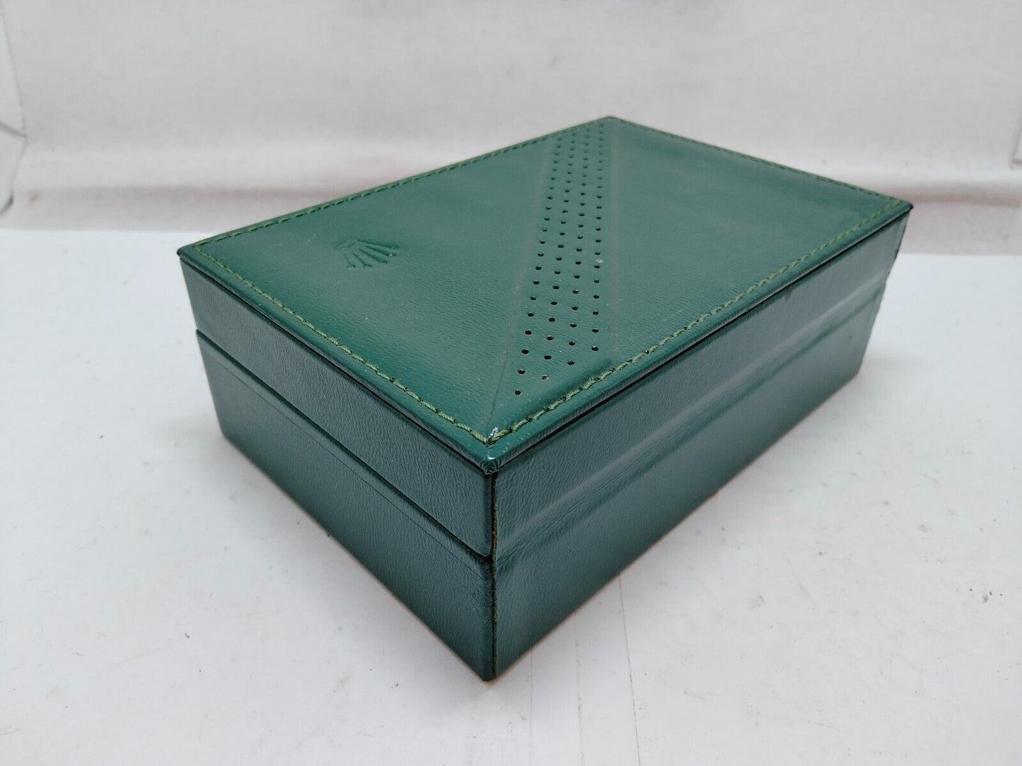 VINTAGE GENUINE ROLEX watch box case 68.00.06 wood leather green 230819002y3S