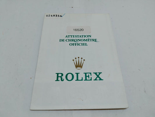 VINTAGE GENUINE ROLEX DAYTONA watch paper U 720 230603002d3S