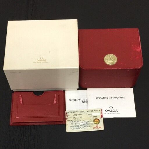 VINTAGE GENUINE OMEGA Speedmaster Seamaster watch box case Red link 231112001yS