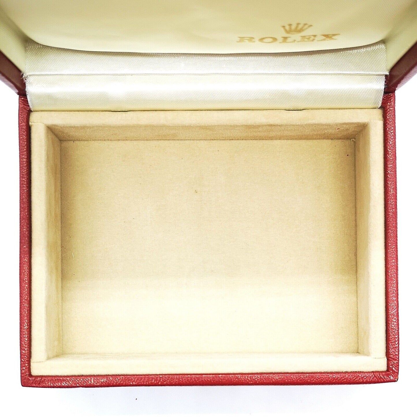 VINTAGE GENUINE ROLEX watch box case 14.00.02 13cm 10cm Red cushion 0516008y1