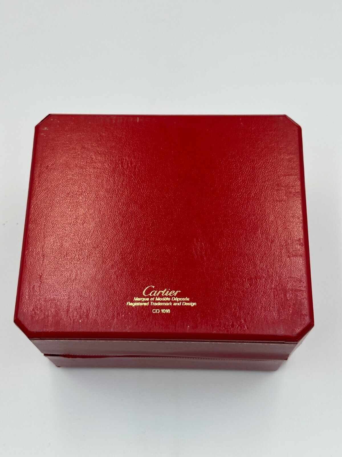 VINTAGE GENUINE Cartier watch box case CO1018 leather red booklet 240218004yA