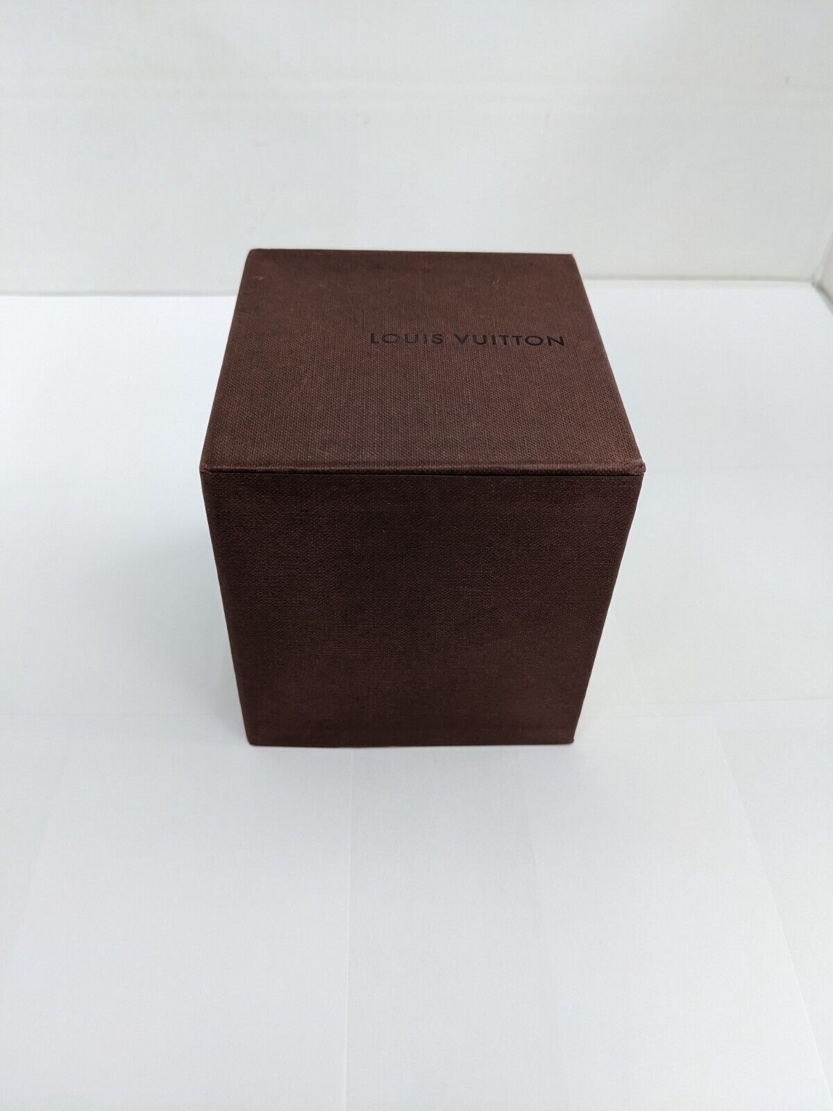 VINTAGE GENUINE LOUIS VUITTON watch box case wood leather brown 231028002yS