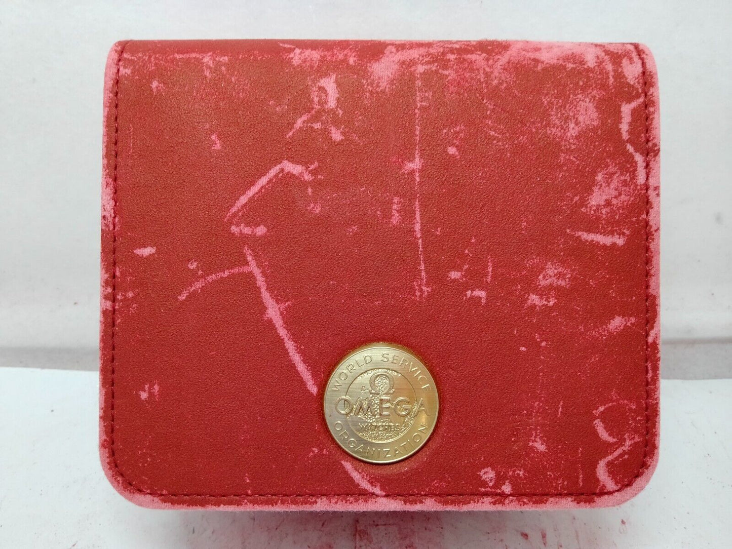 VINTAGE GENUINE OMEGA Seamaster Speedmaster watch box case Red tag 230922009yS