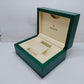 VINTAGE GENUINE ROLEX Green watch box case 39137.04 wave wood 230512001yS