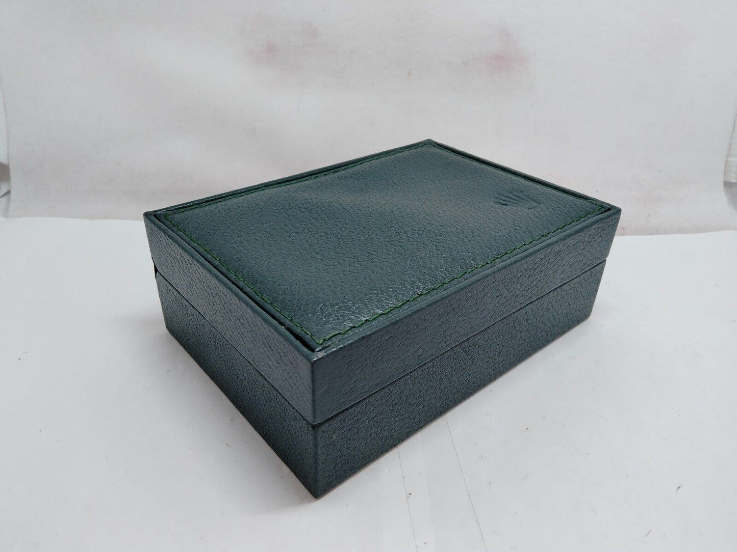 Caja de reloj VINTAGE GENUINE ROLEX Madera verde sin cojín interior...