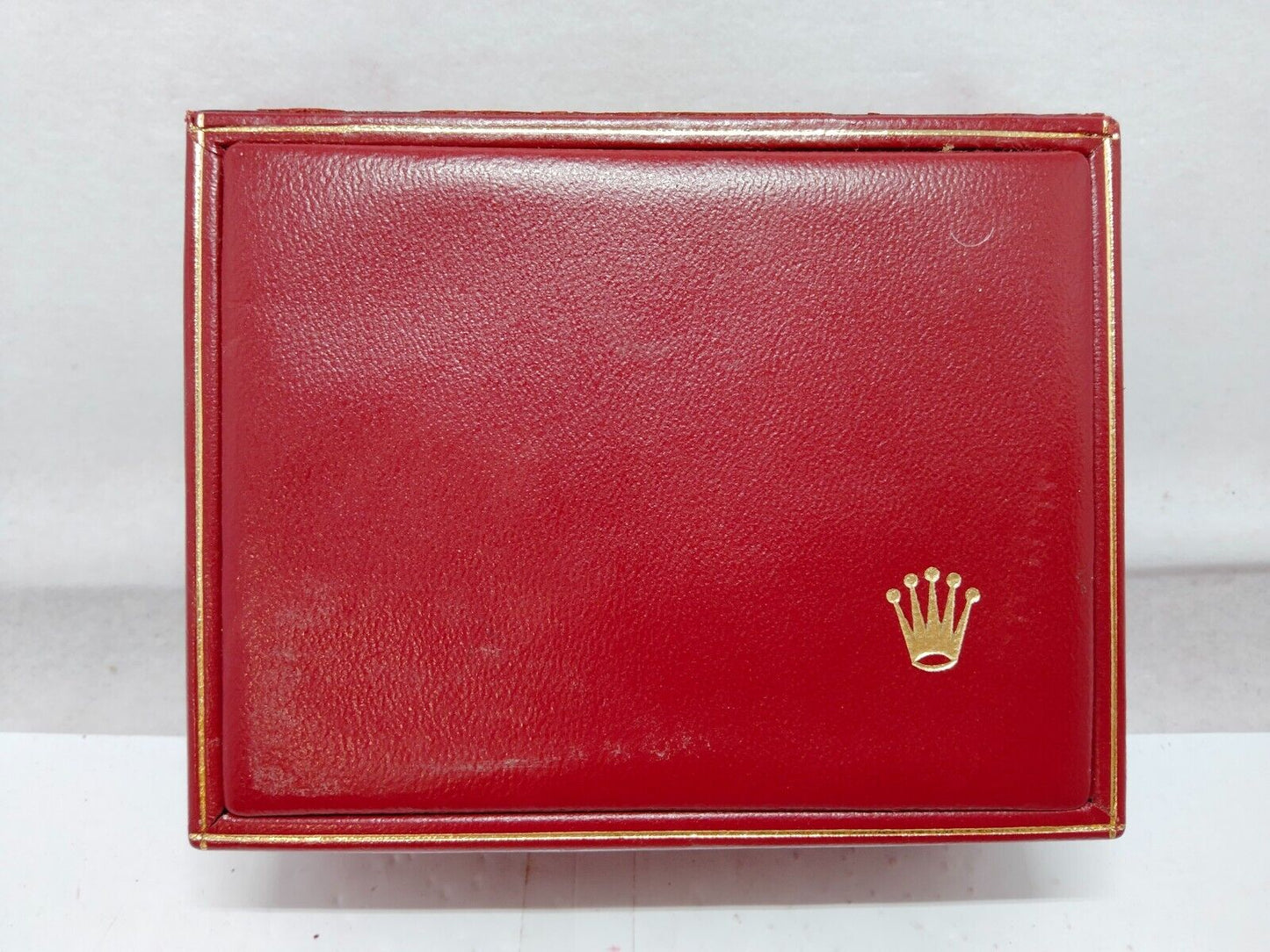 VINTAGE ORIGINE ROLEX coffret de montre rouge 14.00.02 bois sans intérieur...