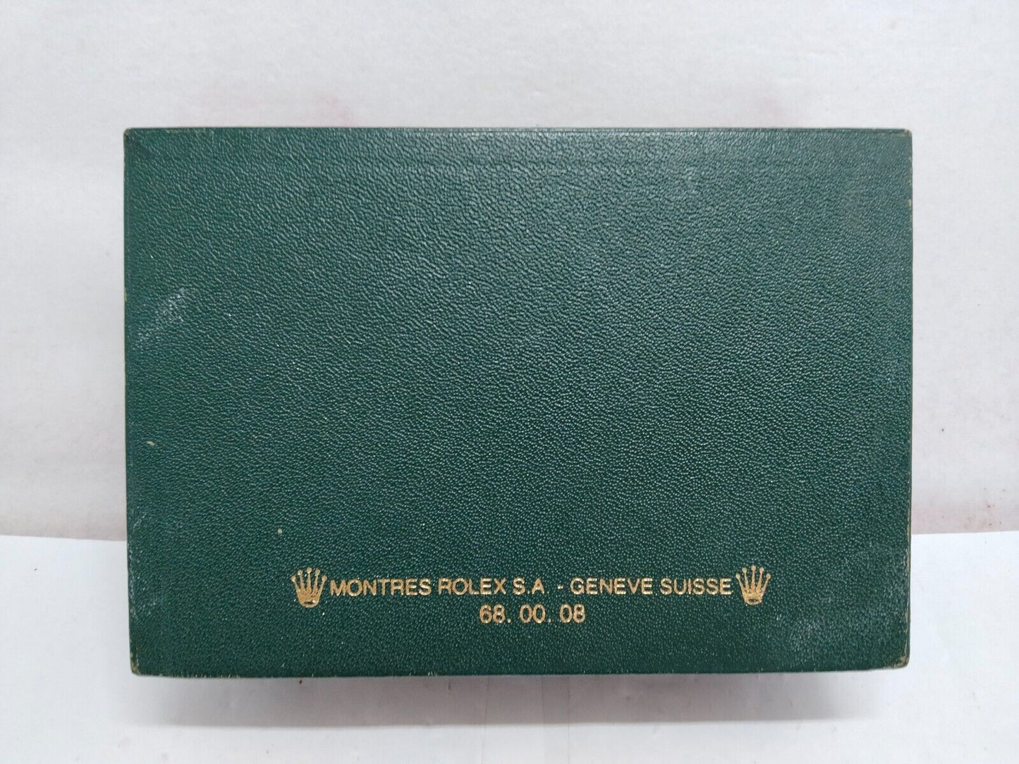 VINTAGE GENUINE ROLEX Caja de reloj verde 68.00.08 sin madera interior...