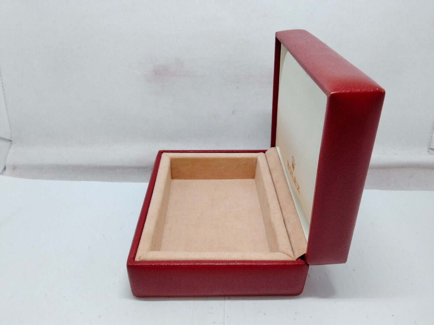 VINTAGE GENUINE ROLEX watch box case red 14.00.71 wood no inner 230921008y7S