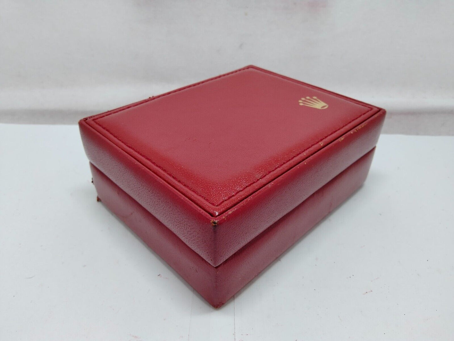 VINTAGE GENUINE ROLEX red watch box case 14.00.71 wood no inner 230921008y2S