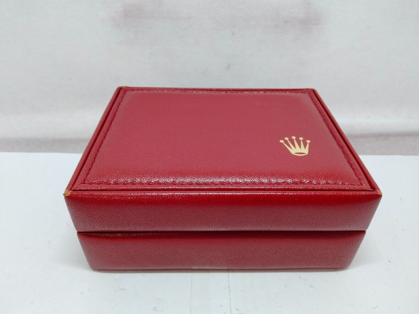 VINTAGE GENUINE ROLEX watch box case red 14.00.71 wood no inner 230921008y7S