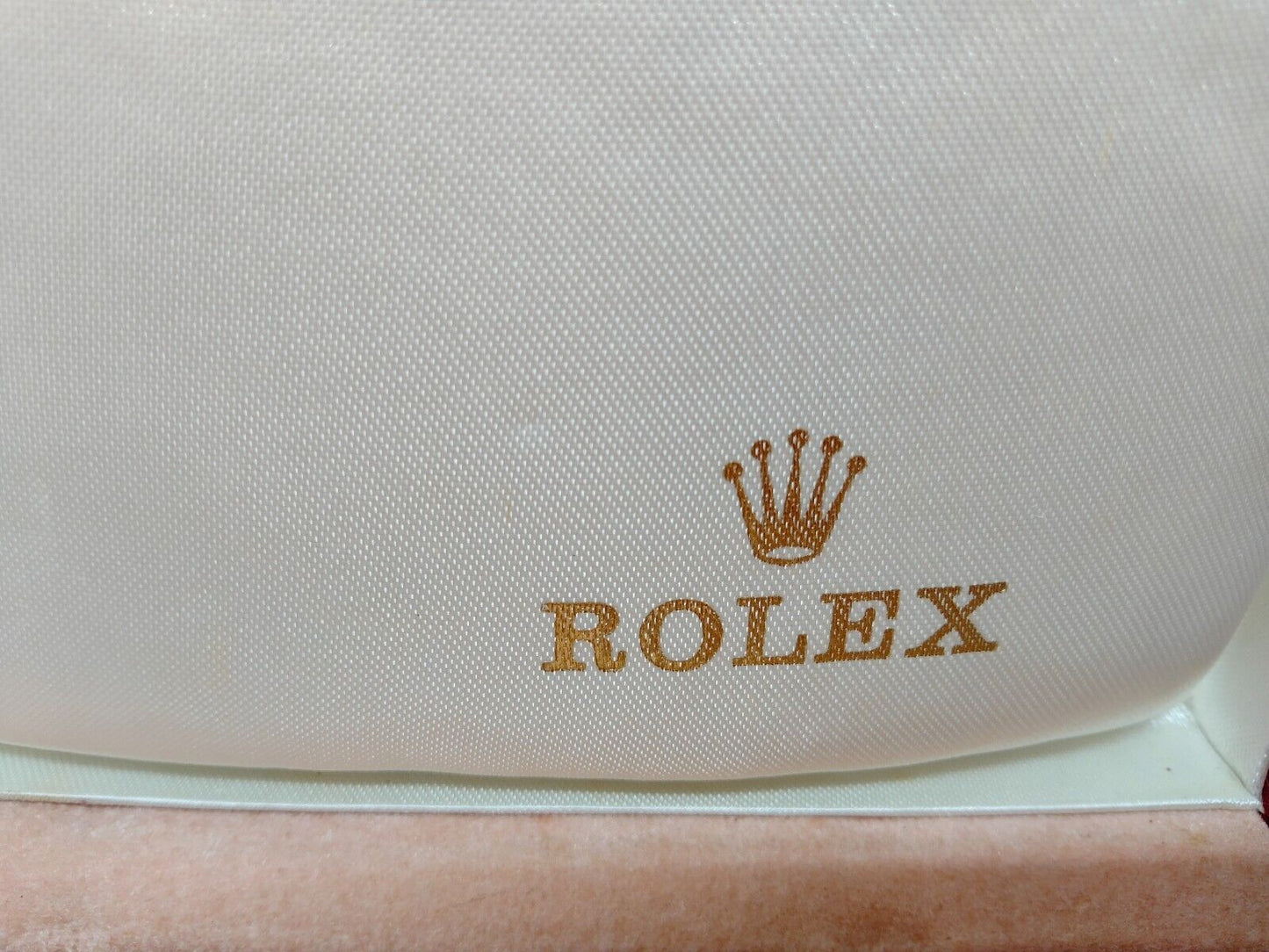 VINTAGE GENUINE ROLEX scatola per orologio rossa 14.00.71 legno senza...