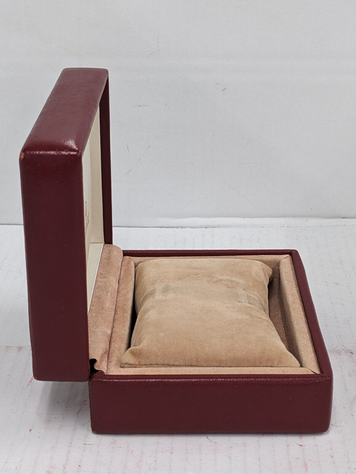 VINTAGE GENUINE ROLEX red watch box case 14.00.01 wood leather 231002005yS