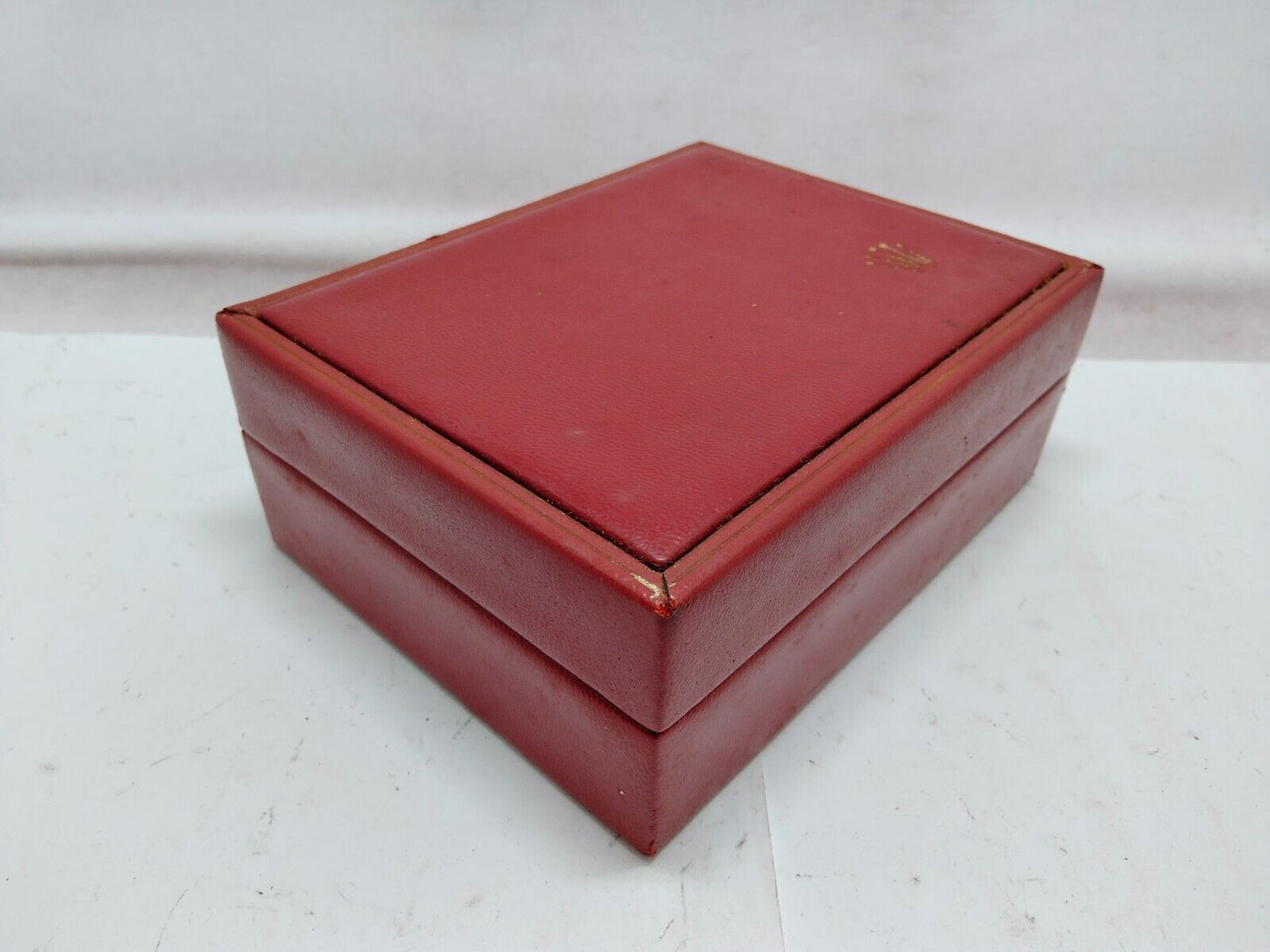 VINTAGE GENUINE ROLEX Red watch box case 14.00.02 no inner wood 230630001y2S