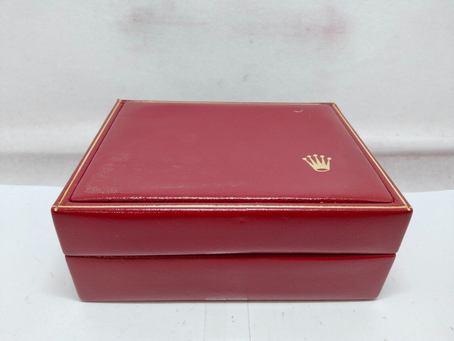 VINTAGE ORIGINE ROLEX coffret de montre rouge 14.00.02 bois sans intérieur...