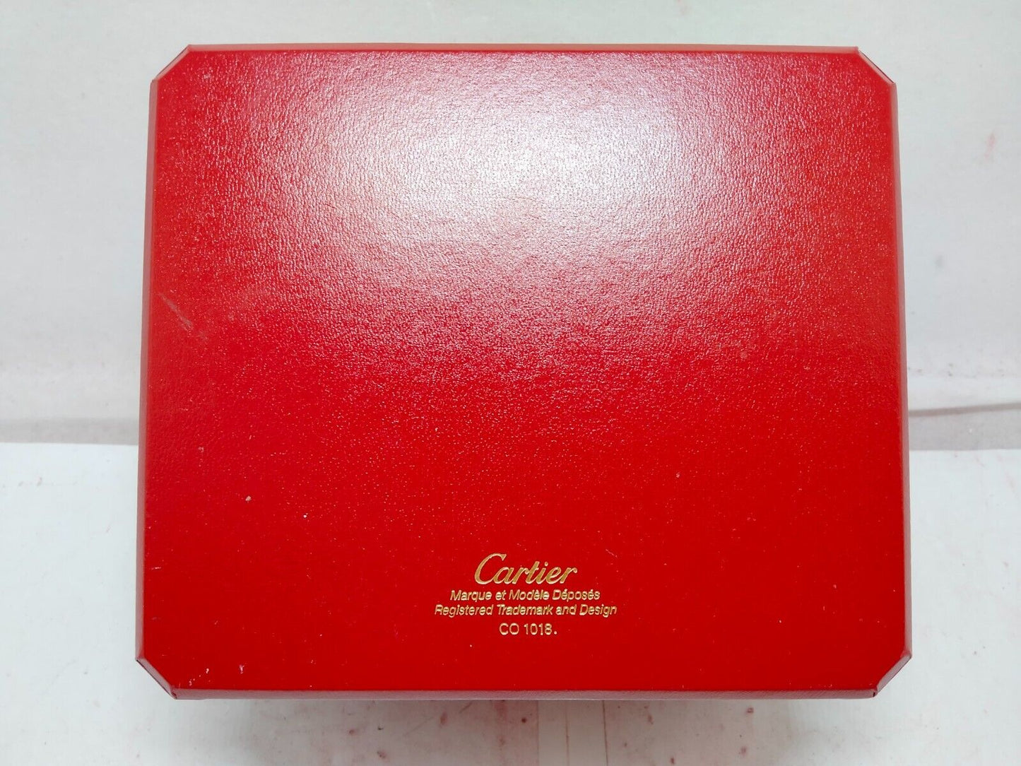 VINTAGE GENUINE CARTIER CO 1018 Red watch box case wood leather red 230921007y6S