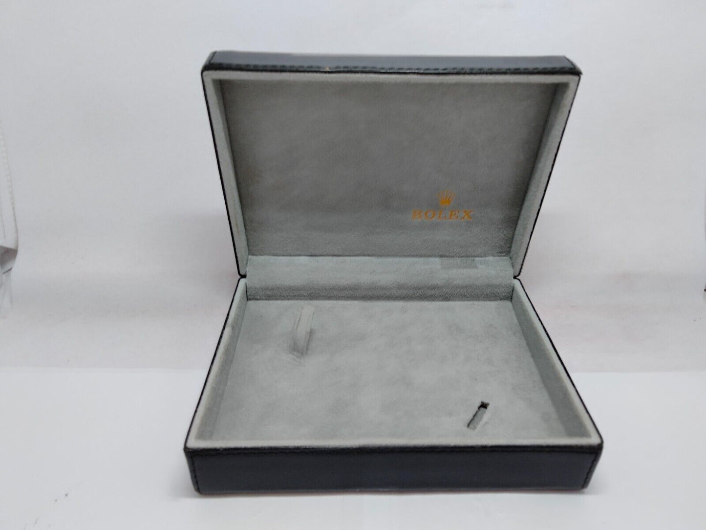 VINTAGE GENUINE ROLEX Cellini watch box case 49.00.08 gray leather 1214052eS