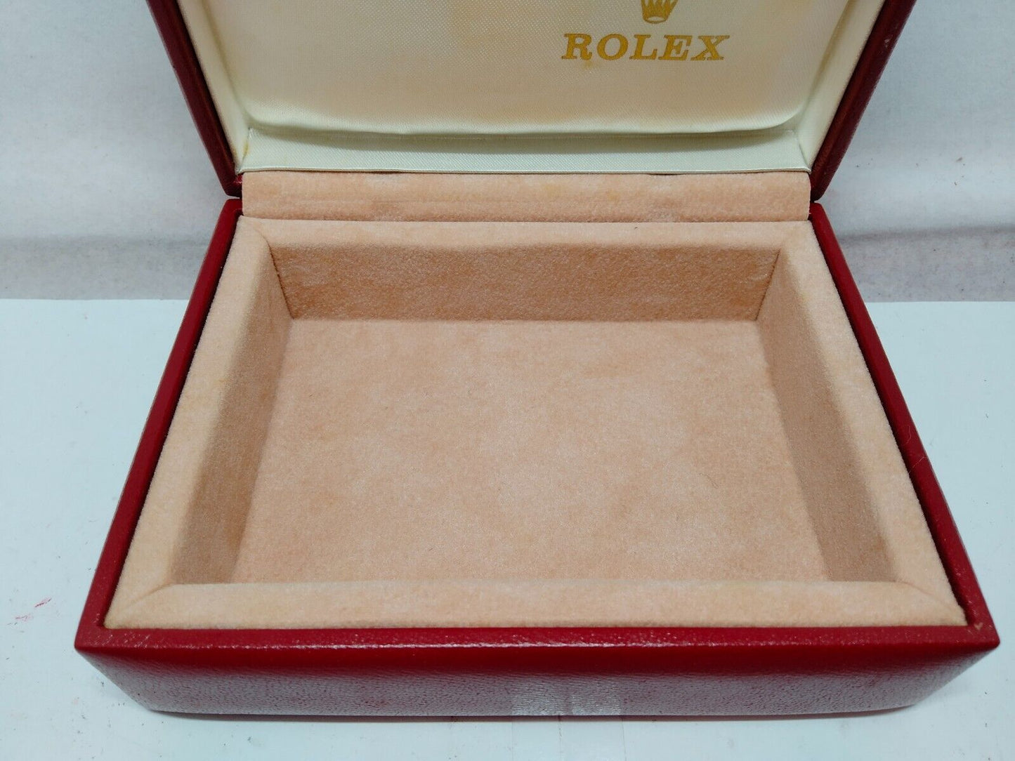 VINTAGE GENUINE ROLEX watch box case no inner wood leather 14.00.71 230818005y1S