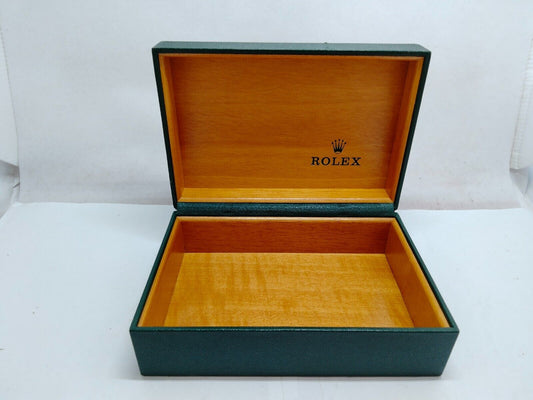 VINTAGE GENUINE ROLEX Caja de reloj verde 68.00.08 sin madera interior...