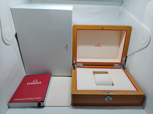 VINTAGE GENUINE OMEGA Seamaster Speedmaster watch box case booklet 230822009yS