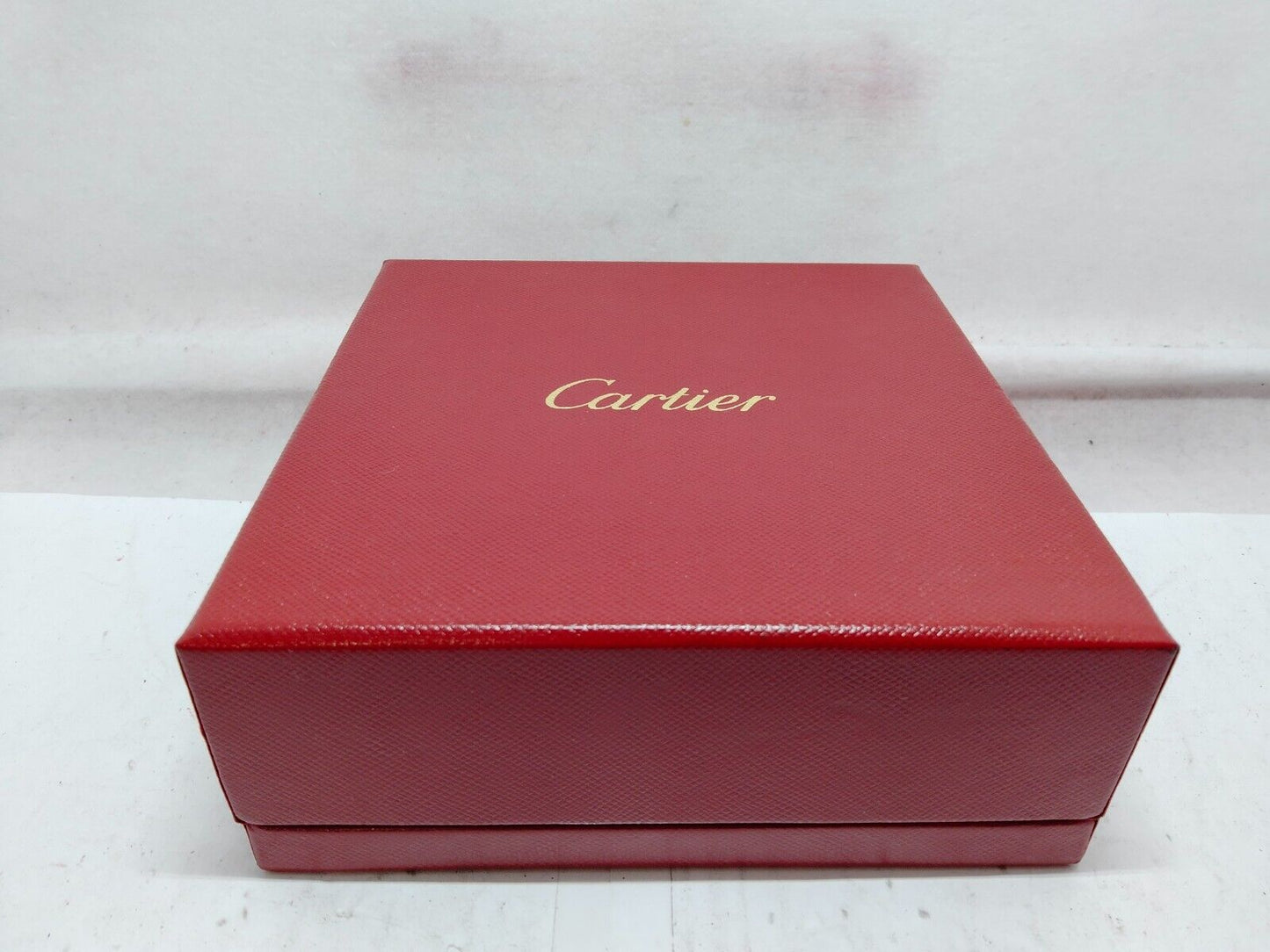 VINTAGE GENUINE CARTIER red watch box case wood leather black 230630016e2S