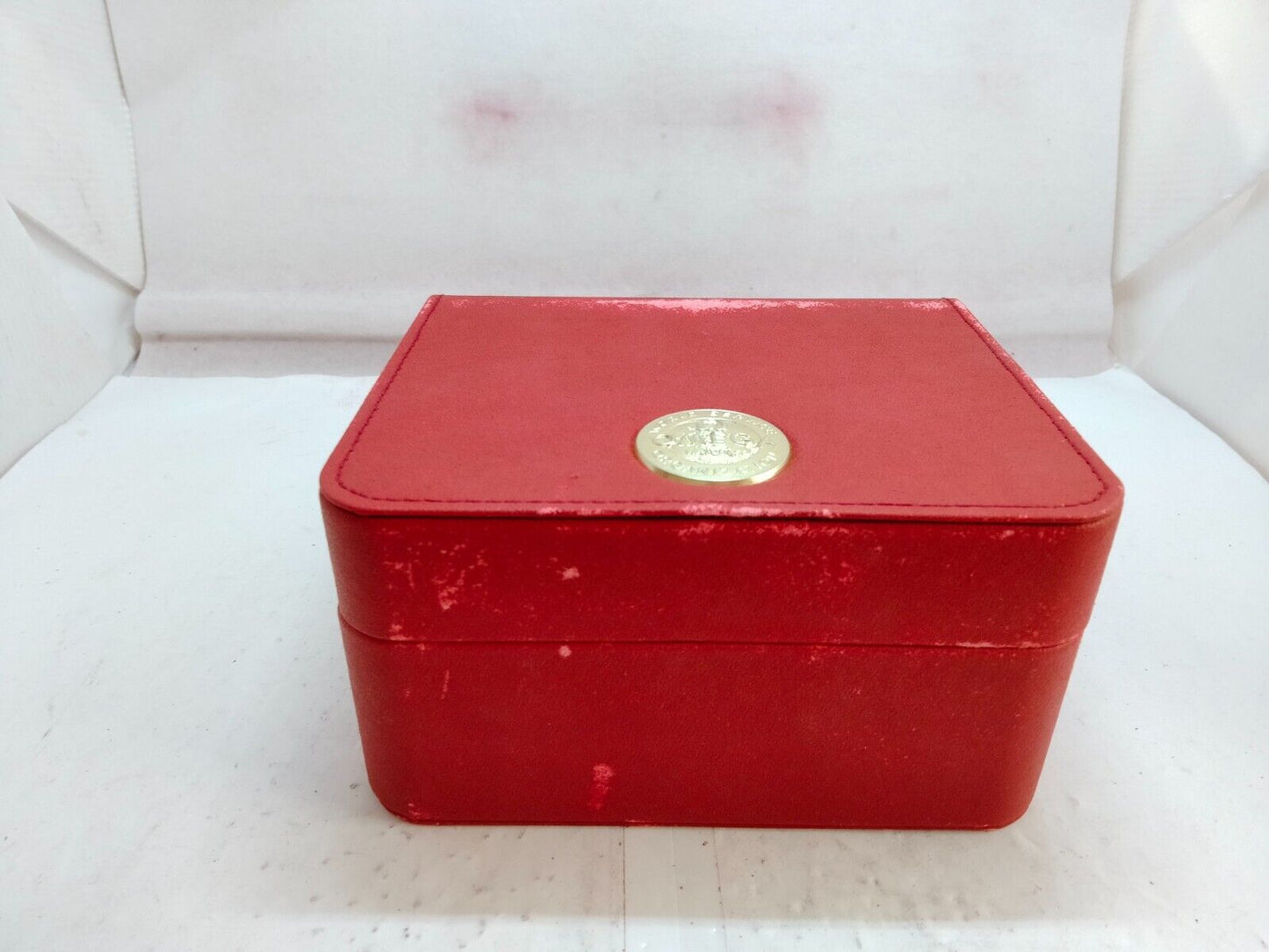 VINTAGE GENUINE OMEGA Speedmaster Seamaster watch box case red link 231106004yS