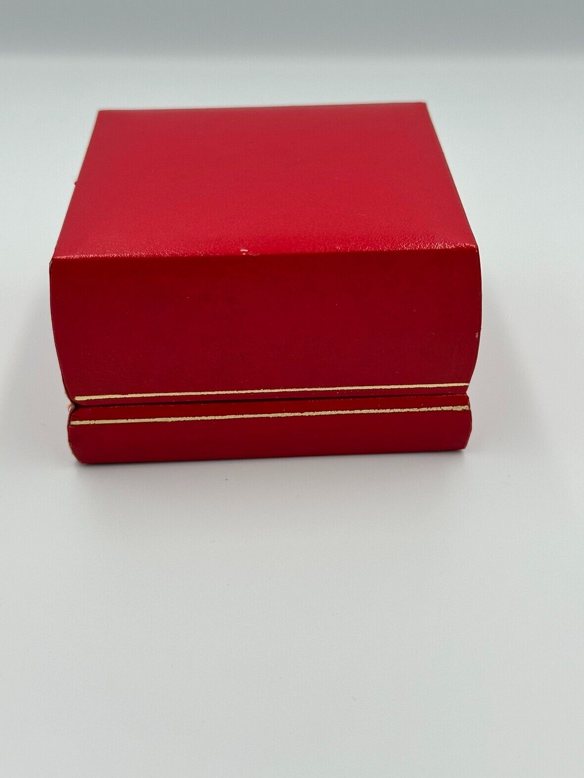 VINTAGE GENUINE OMEGA watch box case wood leather red 240106001yA