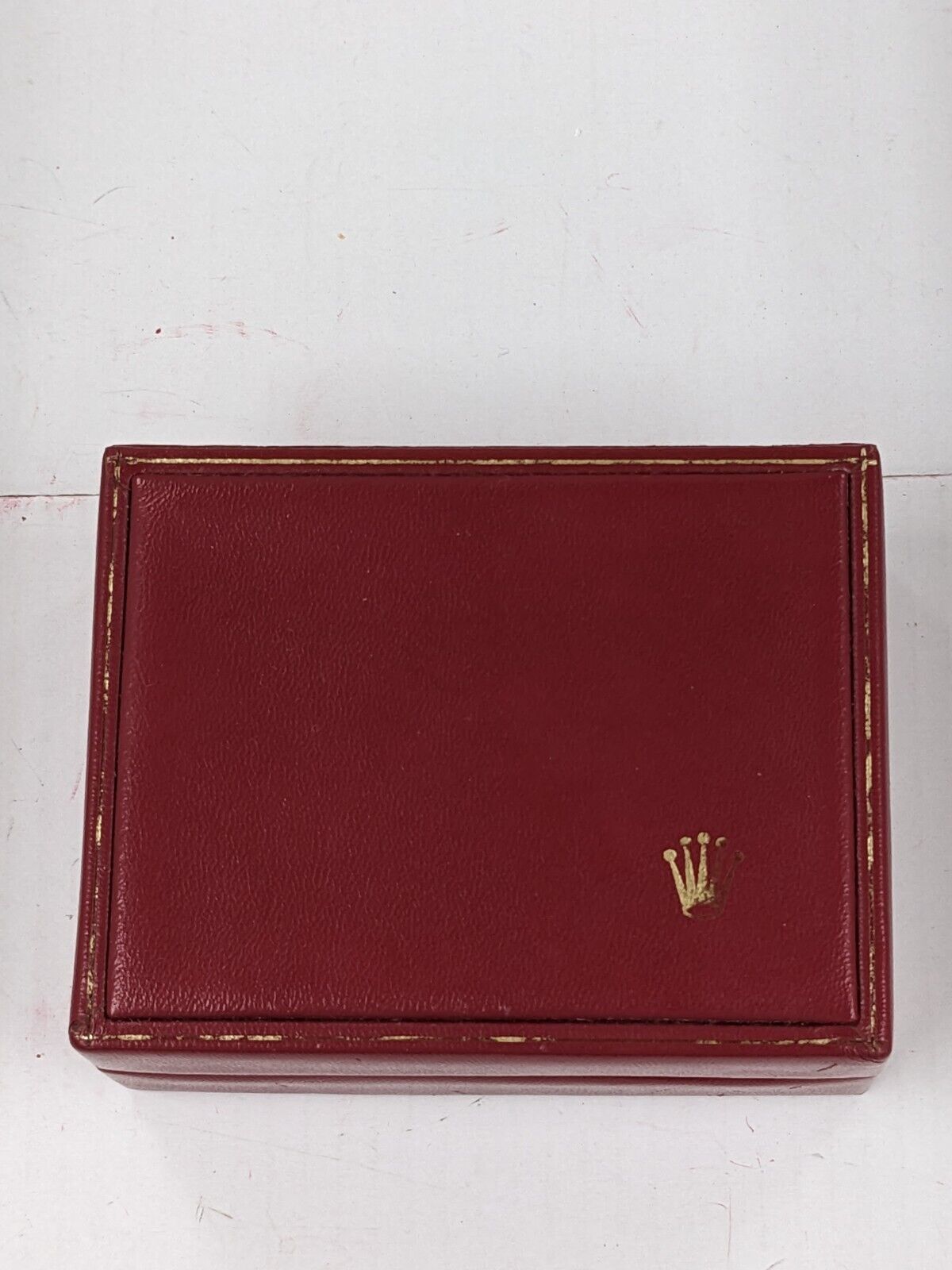 VINTAGE GENUINE ROLEX Red watch box case 14.00.02 no inner cushion 230917003yS