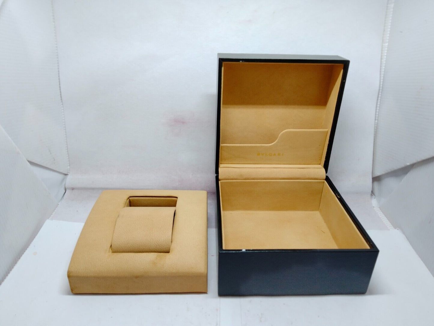 VINTAGE GENUINE BVLGARI watch box case black warranty guarantee 231120004y3S