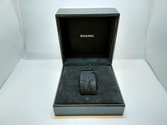 VINTAGE AUTHENTIQUE CHANEL Boîte de montre noire 0612004y2S