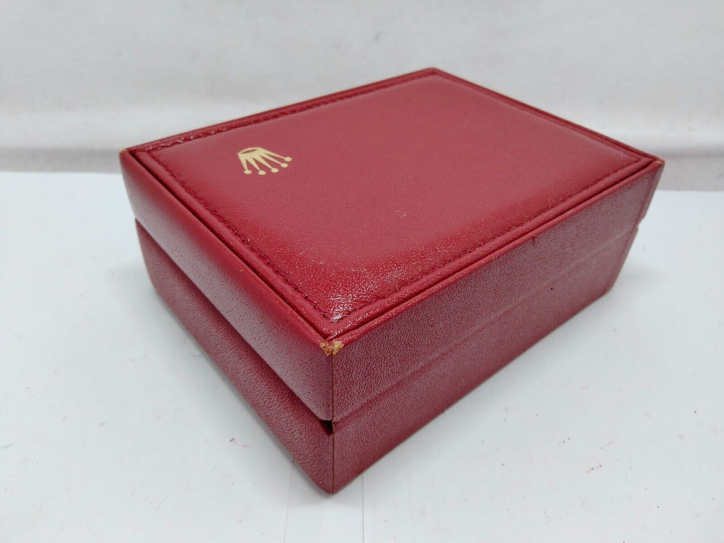 VINTAGE GENUINE ROLEX watch box case red 14.00.71 wood no inner 230921008y7S