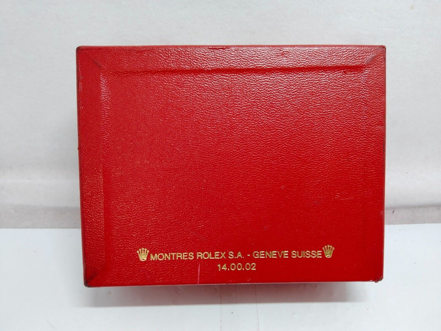 VINTAGE ECHTE ROLEX Rote Uhrenbox 14.00.02 ohne Innenkissen 230815003yS