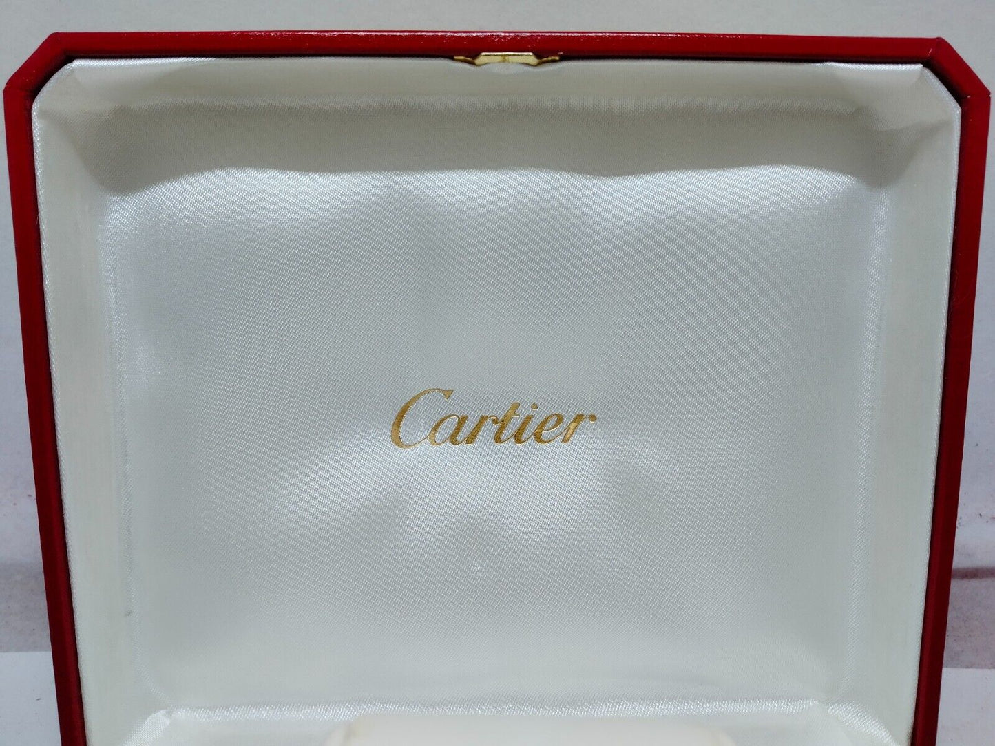 VINTAGE GENUINE CARTIER CO 1018 Red watch box case wood leather red 230921007y6S