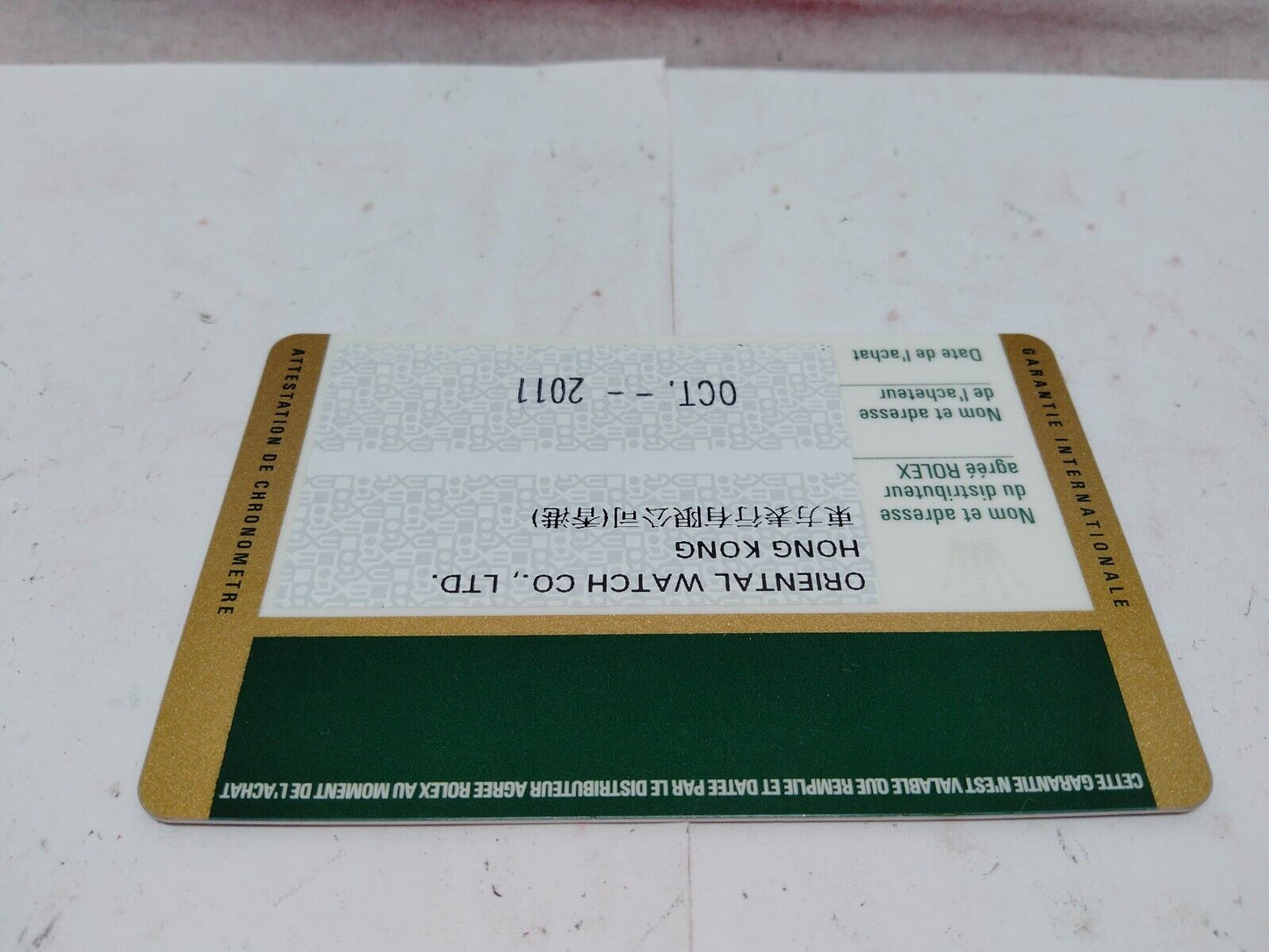 VINTAGE GENUINE ROLEX 179160 Datejust M Watch Card 2011' tag 230712001dS