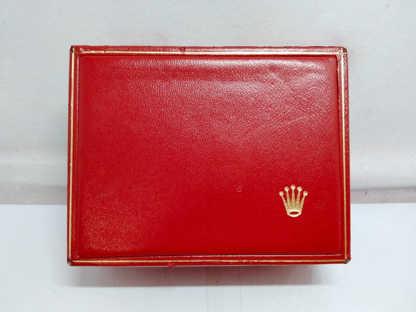 VINTAGE ECHTE ROLEX Rote Uhrenbox 14.00.02 ohne Innenkissen 230815003yS