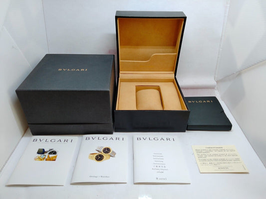 VINTAGE GENUINE BVLGARI watch box case warranty guarantee Booklet 230731008yS